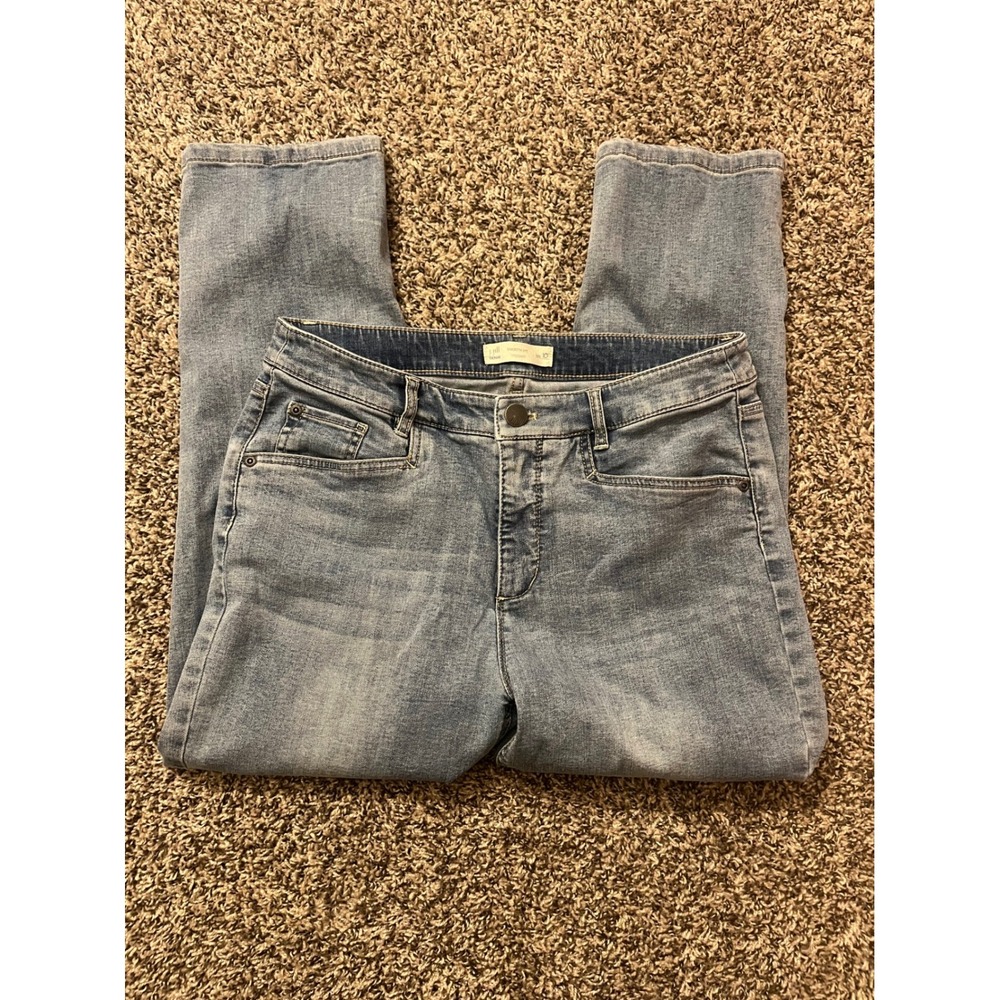 J. Jill Denim Smooth Fit Cropped Jeans Light Wash Blue Size 10